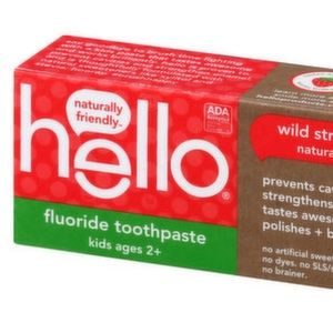 Hello naturally
friendly.fluoride toothpaste
kids ages 2+
